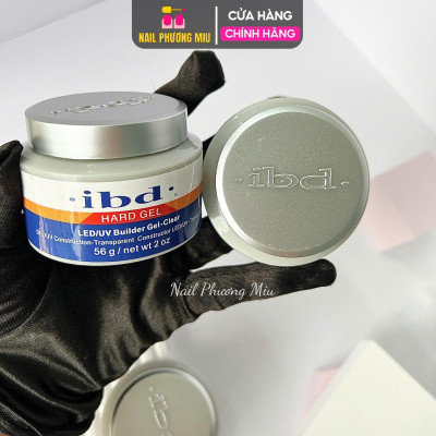 Hũ Gel Lạnh IBD Trong Suốt 56g Chuyên Dụng Làm Nail, Hard Gel Không Nóng IBD Đắp Móng Và Đính Đá LED/UV Builder Clear Bền Đẹp Nữ Women
