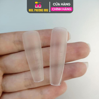 Hộp Móng Úp Chia Vạch Form Thang JNICE Tem Xanh 300 Móng Dài Cứng Cáp, Tem Vàng 240 Móng Dẻo Tệp Làm Nail Tiện Lợi Cắt Dũa Dễ Dàng Nữ Women