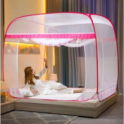 Màn chụp tự bung chống muỗi loại Đỉnh Rộng 2 cửa - 1m6 x 2m (Xanh)