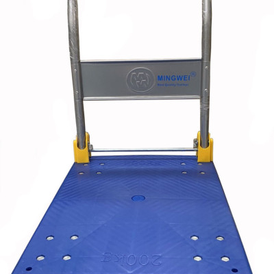 Xe đẩy hàng 4 bánh MINGWEI sàn nhựa - Bánh Cao Su tải trọng 200kg