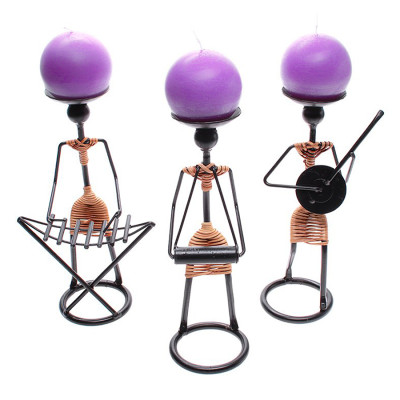 Chân Đế Nến Mỹ Thuật Eden Candle Hình Nhạc Công Chơi Bộ Đàn Dân Tộc EDC-N021