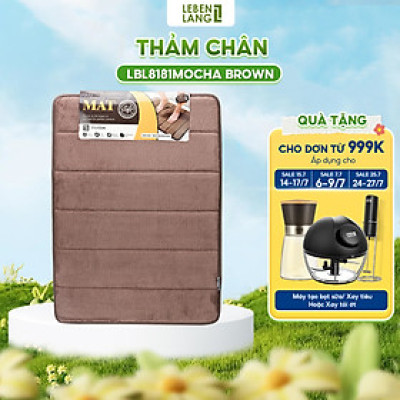 Thảm lau chân Lebenlang LBL8181 thấm hút nước đế cao su chống trơn trượt phòng tắm - hàng chính hãng