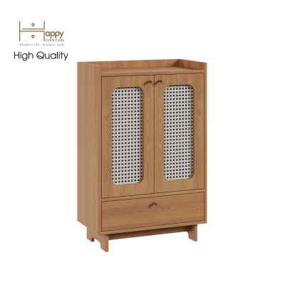 [Happy Home Furniture] MEYDAN, Tủ giày 2 cánh mây, 65cm x 34cm x 100cm ( DxRxC), TCM_055