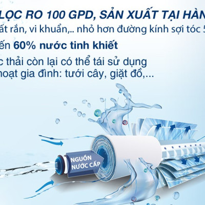 Máy Lọc Nước RO Hydrogen Slim Duo 2 Kangaroo KG100HD2 8 lõi - Hàng Chính Hãng