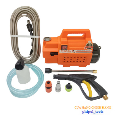 Máy rửa xe công suất 2300W PHIPOL TOOLS QXJ01 đa năng dễ sử dụng tặng đầy đủ phụ kiện - Hàng Chính Hãng