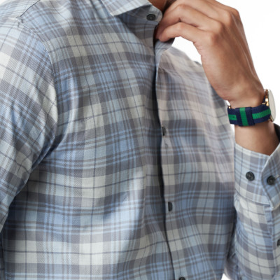 Áo Sơ Mi Caro Melange Nam Cotton Chống Nhăn Tự Nhiên Ninomaxx N&M 2110033