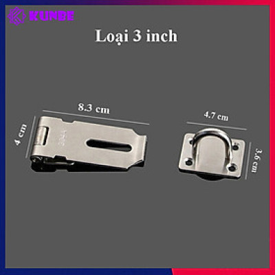 Chốt Khóa Thẳng Có PAT Khóa KUNBE, Bản Lề Cài Khóa Chốt Cửa Nhiều Kích Thước 3 inch, 4 inch, 5 inch
