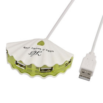 Hub 4 Cổng USB 2.0 Chuyên Dùng Cho Máy Tính. USB Mother of Pearl 4-Port Hub (Màu Sắc, Kiểu Dáng Giao Ngâu Nhiên) - Hàng Chính Hãng