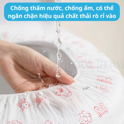 Miếng Lót Bồn Cầu Dùng Một Lần Cho Mẹ Bầu Trẻ Nhỏ Du Lịch Toilet Công Cộng Chống Thấm Có Thun Vệ Sinh