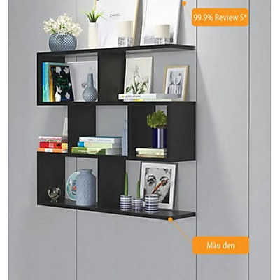 Kệ Sách Gỗ Treo Tường 4 Tầng Juno Sofa CTKT06-80 KT 80 x 82 x 20cm 