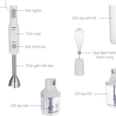 Máy xay sinh tố cầm tay Philips HR2537 (650W) - Hàng chính hãng