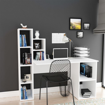 Bàn liền hộc bằng gỗ tiện dụng SMLIFE Daurala