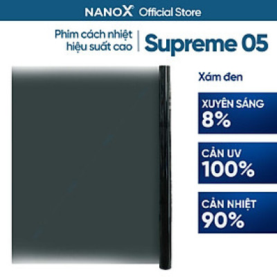 Phim cách nhiệt NanoX Supreme 05 chống nắng & chống tia UV chuyên sâu cho nhà kính
