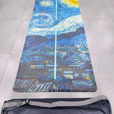 Thảm Yoga Cao su PU Định Tuyến Chống Trượt, Thấm Hút Mồ Hôi PRO-CARE Tranh Vẽ Van Gogh - Tặng Túi