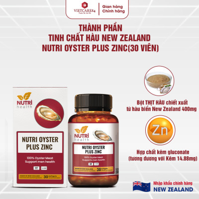 Viên Uống Tinh Chất Hàu New Zealand NUTRI OYSTER PLUS ZINC 30 Viên
