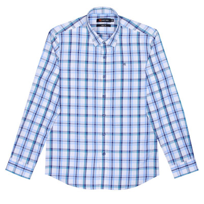 Áo sơ mi nam KHATOCO dài tay kẻ caro A1MD498S1-CNCR299-2502-D