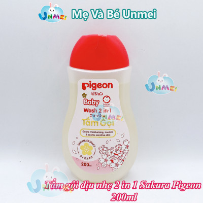 Tắm gội dịu nhẹ 2 in 1 Sakura Pigeon 200ML/700ML