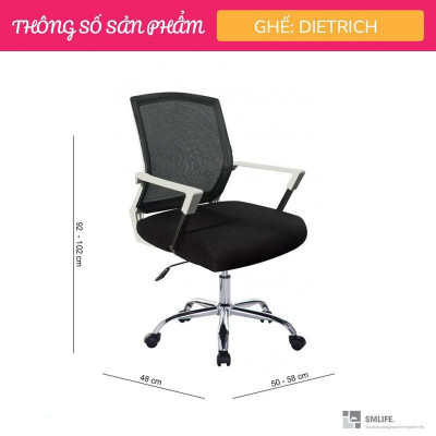 Ghế văn phòng chân xoay lưng bọc lưới SMLIFE Dietrich