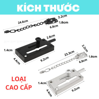 Chốt cửa dây xích, gài cửa chống trộm, khóa gài chặn cửa inox nhà ở, chung cư, phòng ngủ Legaxi