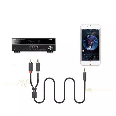 Ugreen UG10510AV116TK 2M màu Đen Cáp âm thanh 2 đầu Bông sen sang 3.5mm dương - HÀNG CHÍNH HÃNG