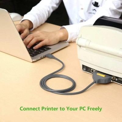 Ugreen UG30226cr124TK 1M màu Đen Cáp tín hiệu chuyển đổi USB 2.0 sang LPT âm cao cấp - HÀNG CHÍNH HÃNG