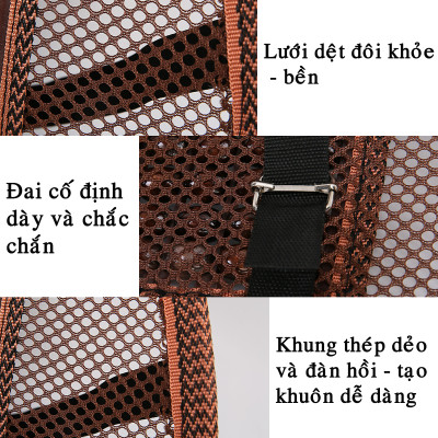 Miếng Lưới Tựa Lưng Ghế Hạt Gỗ Dành Cho Ô Tô Ghế Văn Phòng Cao Cấp – Miếng Tựa Lưng Ghế Hạt Gỗ Cho Dân Văn Phòng Chính Hãng Dododios – Màu Gỗ Sẫm Ngẫu Nhiên