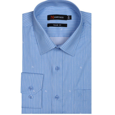 Áo sơ mi nam dài tay họa tiết Khatoco A1MD498T1-CNIN613-2609-D