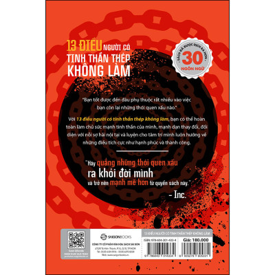 13 Điều Người Có Tinh Thần Thép Không Làm (Tái Bản 2020) - tăng cường sức mạnh tinh thần để chinh phục mọi thử thách trong cuộc sống