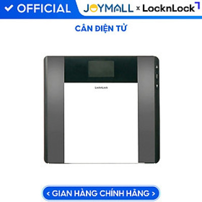 Cân sức khỏe điện tử LocknLock ENC516BLK, Hàng chính hãng, tối đa 180kg, dùng trong gia đình, lưu chỉ số cơ thể - JoyMall