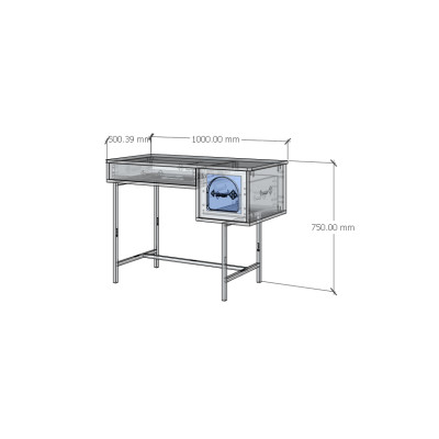 [Happy Home Furniture] SISEEL, Bàn trang điểm 2 ngăn kéo , 100cm x 50cm x 75cm ( DxRxC), BAN_093