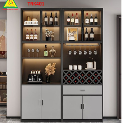 Tủ rượu cánh kính, tủ trưng bày rượu  TRK401 - Nội thất lắp ráp Viễn Đông ADV
