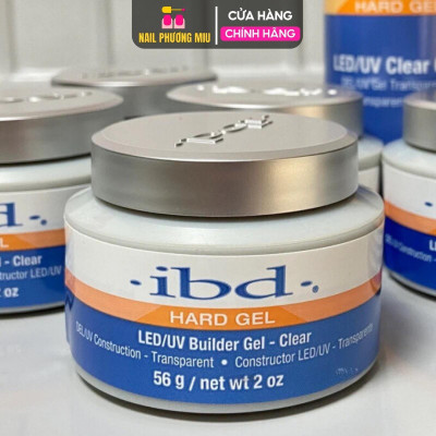Hũ Gel Lạnh IBD Trong Suốt 56g Chuyên Dụng Làm Nail, Hard Gel Không Nóng IBD Đắp Móng Và Đính Đá LED/UV Builder Clear Bền Đẹp Nữ Women