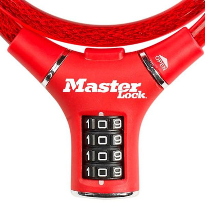 Khóa dây xe đạp 4 số Master Lock 8229 EURD dài 0.9m x 12mm - MSOFT