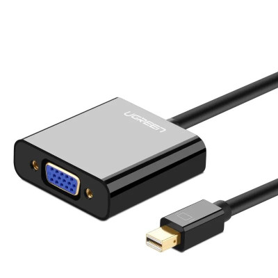 Ugreen UG10459MD113TK Màu Đen ABS Cáp chuyển đổi Mini DP sang VGA 1920x1080 60Ghz - HÀNG CHÍNH HÃNG