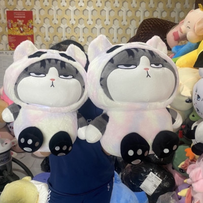 Thú nhồi bông mèo hoàng thượng hoạ tiết galaxy - Size từ 35cm đến 60cm - Quà tặng gấu bông mèo mắt liếc dễ thương.