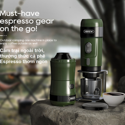 Máy xay hạt cà phê, sinh tố và đá viên dùng pin cầm tay 3 trong 1 đa năng. Thương hiệu Mỹ cao cấp HiBREW - G2. Hàng chính hãng