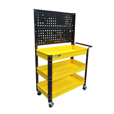 XE ĐẨY DỤNG  CỤ 3 NGĂN CÓ TẤM TREO