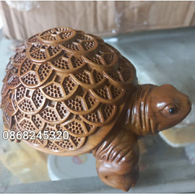 Rùa kim tiền _rùa tài lộc bằng gỗ bách xanh thơm nức kt 15×10×9cm 