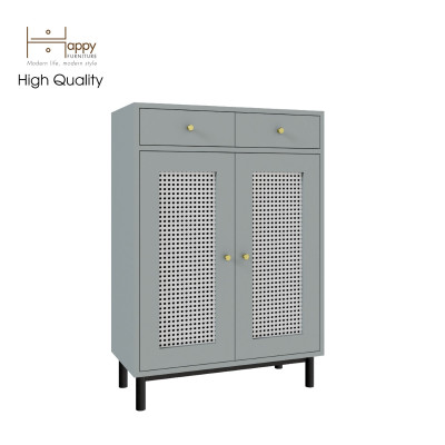 [Happy Home Furniture] ROTAN, Tủ giày 2 ngăn kéo 2 cửa mở - chân sắt, 70cm x 34cm x 100cm ( DxRxC), TCM_131