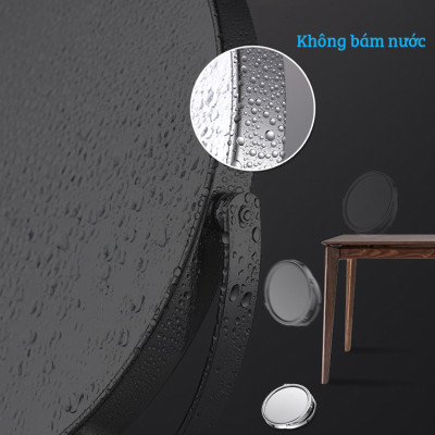 Gương trang điểm phóng đại 3 lần, xoay 360 độ, 2 mặt siêu nét, treo tường phòng tắm, phòng ngủ, Khách sạn, resort, Inox SUS 304, Size 15cm, 18cm, 20cm, Minh House