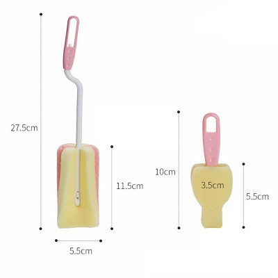 Dụng cụ cọ rửa bình Kokubo, chất liệu mút mềm giúp làm sạch nhẹ nhàng các vật dụng như cốc chai, lọ, bình mà không gây trầy xước - nội địa Nhật Bản