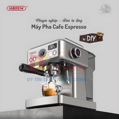 Máy Pha Cà Phê Espresso HiBREW H10A Cao Cấp Thương Hiệu Mỹ, Công suất 1350W - HÀNG NHẬP KHẨU, BẢO HÀNH 12 THÁNG