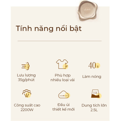 Bàn ủi hơi nước đứng chính hãng Konka LGTJ-2201 cao cấp công suất 2200W, bình chứa 2.5L, bàn là thích hợp cho mọi loại vải, cây treo cứng cáp kèm bàn ủi tiện lợi - Hàng chính hãng