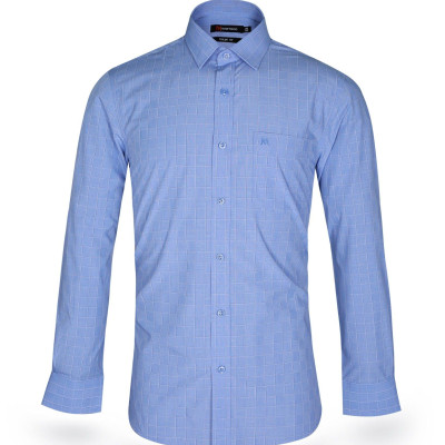 Áo sơ mi nam KHATOCO dài tay kẻ caro A1MD468T1-CNCR241-2412-D