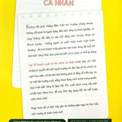 Lập Kế Hoạch Quản Lý Tài Chính Cá Nhân (Tái Bản 2022)