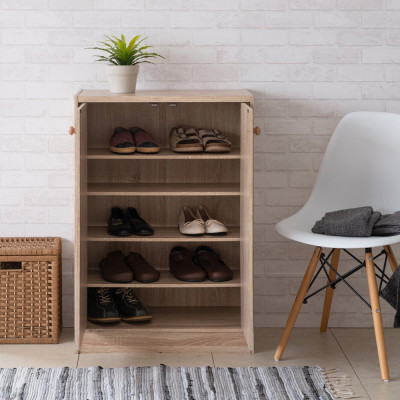 TỦ GIÀY 5 TẦNG 2 CÁNH MỞ HIỆN ĐẠI ECOFURNIX GT2118