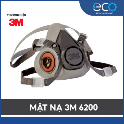 Bộ mặt nạ phòng độc 3M 6200 + Phin lọc 2097 chuyên chống khói hàn, hóa chất, lọc bụi mịn
