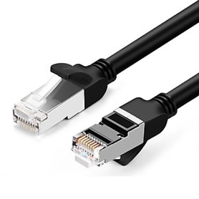 Dây mạng Lan CAT 6 Đầu bấm kim loại 1M màu Đen Ugreen 101OL50191NW Hàng chính hãng