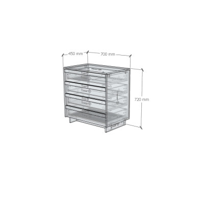 [Happy Home Furniture] MAVIS, Tủ đựng đồ 4 ngăn kéo , 70cm x 45cm x 72cm ( DxRxC), THK_143