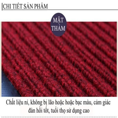 Thảm chùi chân nỉ đế cao su, kích thước 50x70cm